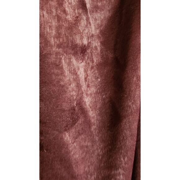 Audrey Parks Francesca’s Wrap Dress S Wrap Burgundy Ruffle Satin Flutter - Picture 4 of 7